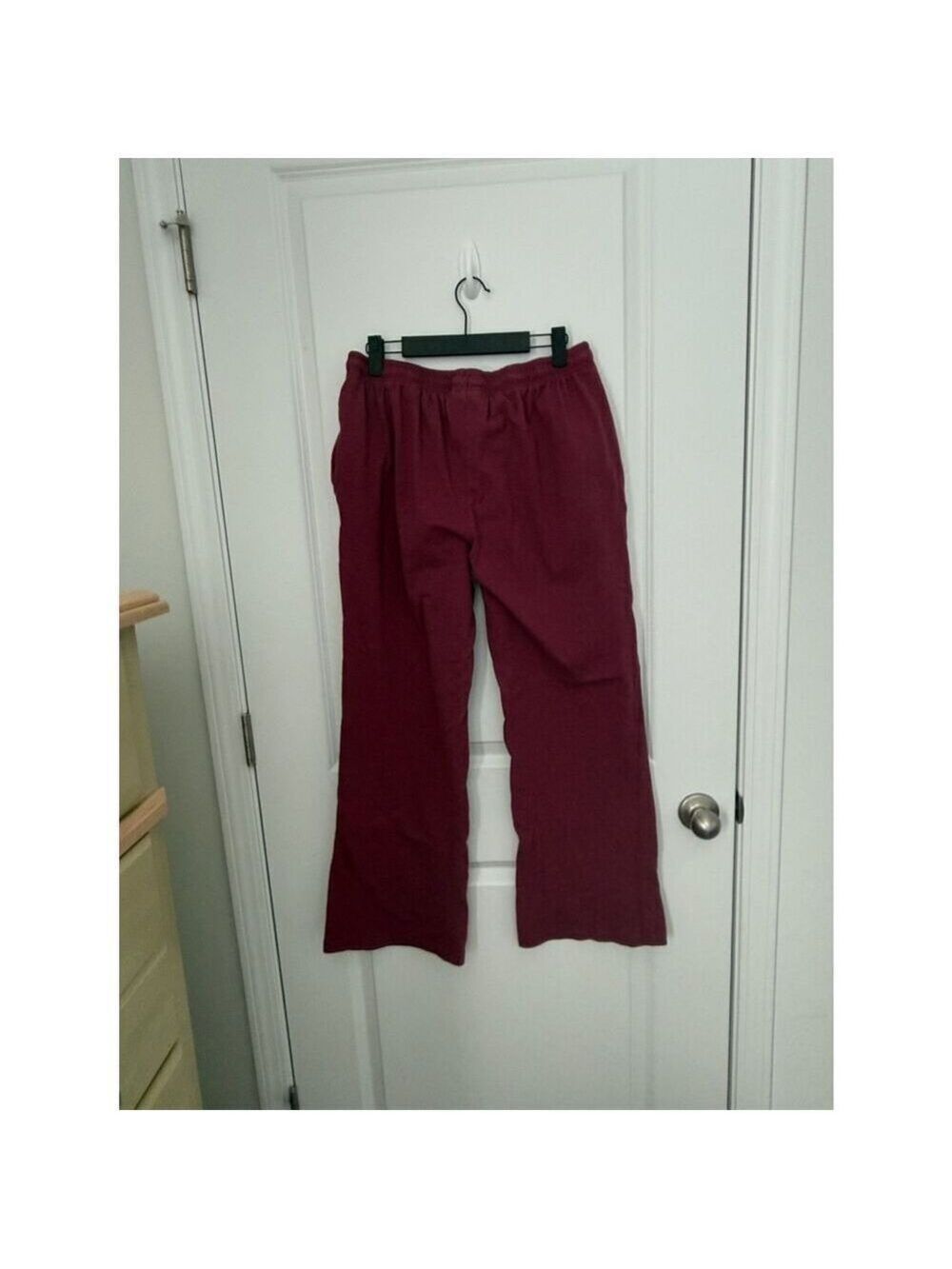 No Boundaries Women's Cotton Jersey Drawstring Lounge Pants L Berry Quartz 31.5" - Picture 4 of 4